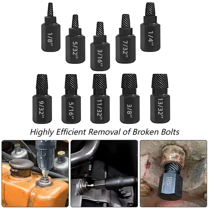 10PCS Broken Screw Remover Kit
