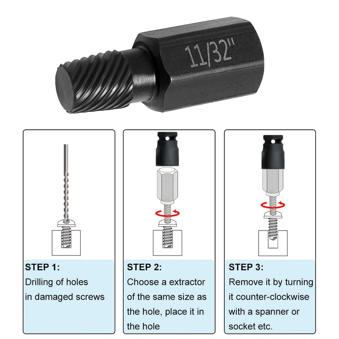 10PCS Broken Screw Remover Kit