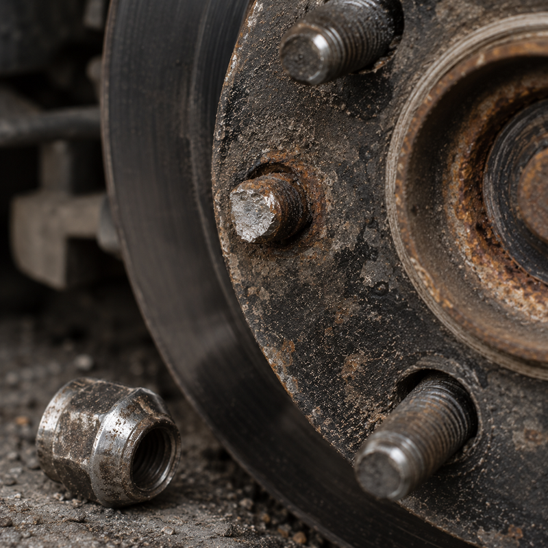 Broken wheel stud