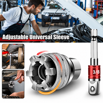 Adjustable universal socket in use on automotive hardware