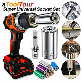 54-Pin Universal Socket Wrench Head Set