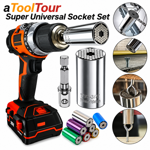 54-Pin Universal Socket Wrench Head Set